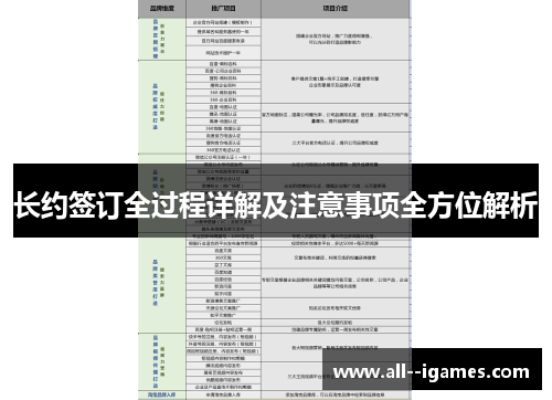 长约签订全过程详解及注意事项全方位解析