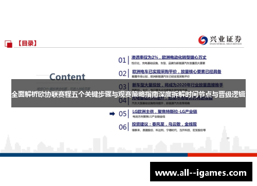 全面解析欧协联赛程五个关键步骤与观赛策略指南深度拆解时间节点与晋级逻辑